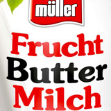 Beim MÜLLER Frucht-Buttermilch Marken Produkt sparen